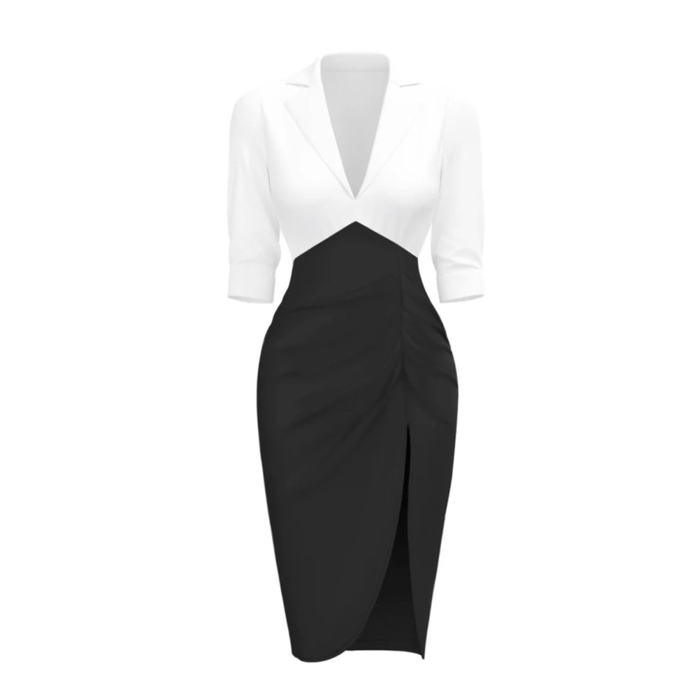 Classy Black and White Dress NWT